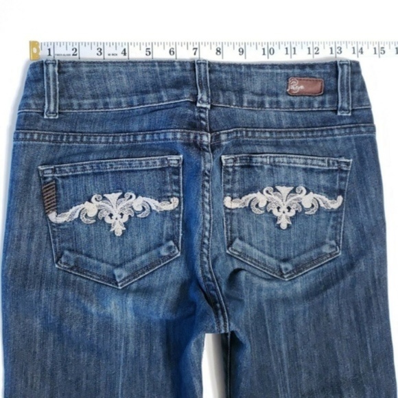 Paige HIDDEN HILLS BOOT CUT Embellished Jeans 27 - Picture 1 of 8
